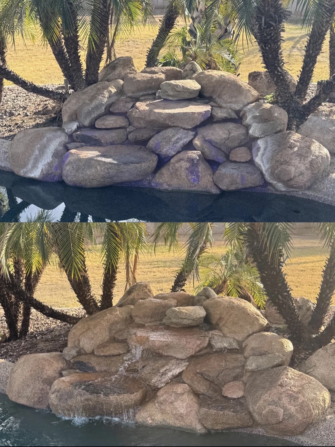 Pool surface restoration result